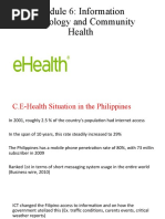 M6 C. E-Health Situation in The Philippines