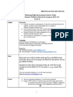 Grade X Summer Holiday Homework Synopsis (2021-22)