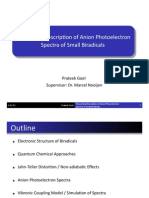 Theore-Cal Descrip-On of Anion Photoelectron Spectra of Small Biradicals