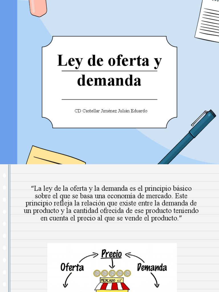 Ley de Oferta y Demanda en Economía | PDF | Elasticidad (economía ...