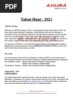 Ahura Racing - Talent Hunt - 2021