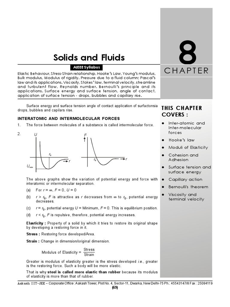 Mechanical Properties of Solids and Fluids | PDF | Elasticity (Physics ...