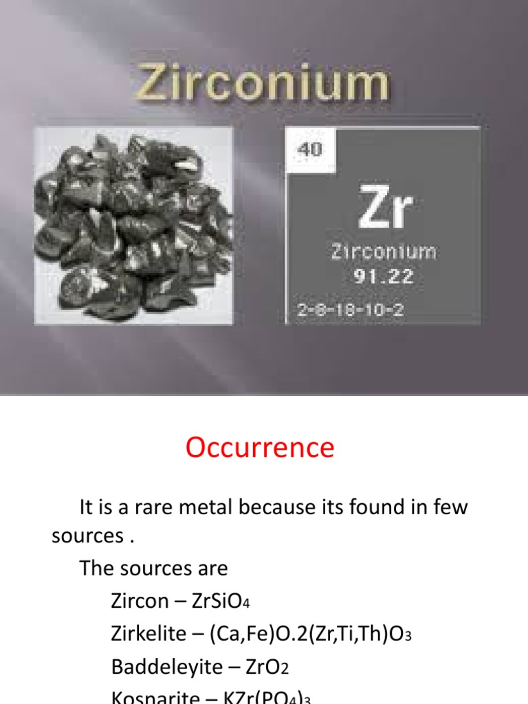 Zirconium PDF Zirconium Zirconium Dioxide