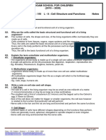 Ch-8 CELL STRUCTURE AND FUNCTIONS