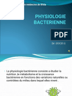 Physiologie Bacterienne: Faculté de Médecine de Blida