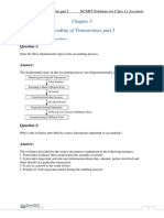 Recoding of Transactions Part I: Short Answer Type Questions