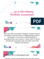 Steps in Developing Portfolio Assessment