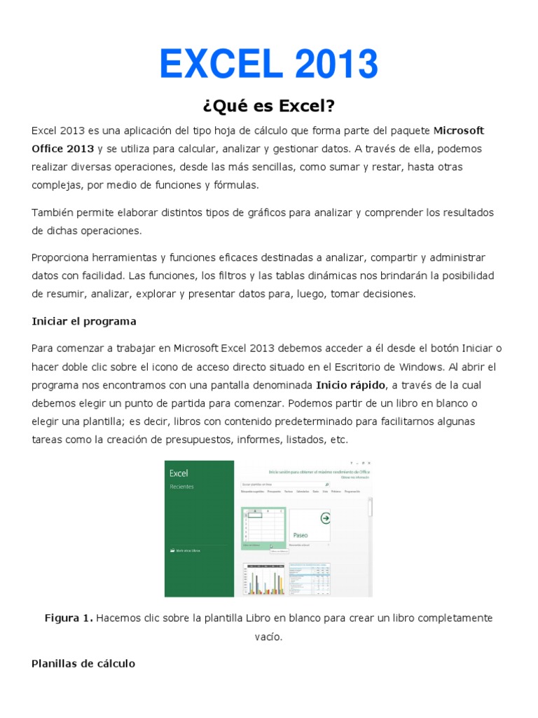 0 - Excel 2013 | PDF | Hoja de cálculo | Microsoft Excel