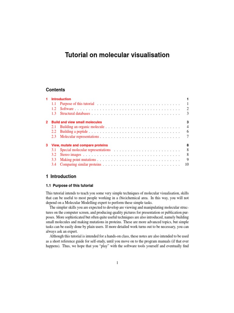 PyMOL Molecular Visualization Guide | PDF | Protein Data Bank | Stereoscopy