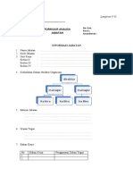 Formulir Analisa Jabatan: No. Dok: Revisi: Amandemen