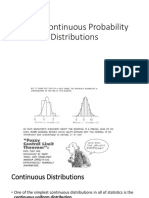 Some Continuous Probability Distributions