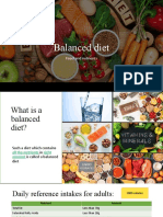 Balanced Diet: Food and Nutrients