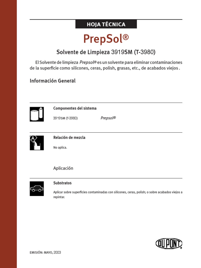 Prepsol®: Solvente de Limpieza Industrial | PDF | Solvente | Materiales