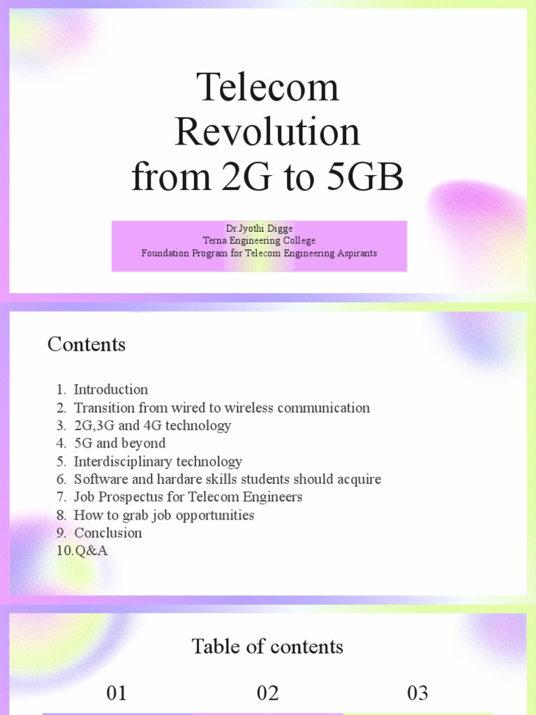 Telecom Evolution: From 2G to 5G Insights | PDF | Computer Network ...