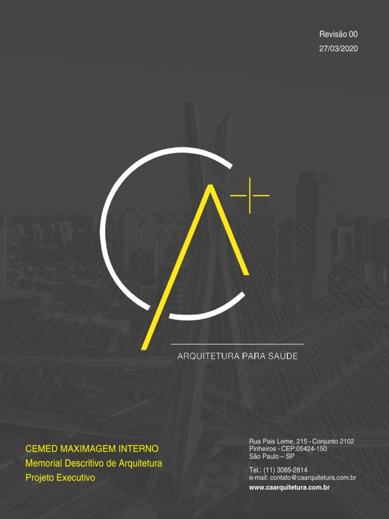 Memorial Descritivo de Arquitetura CEDIAG | PDF | Argamassa (alvenaria ...