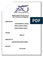 Project Report of Cep-Fall-20 EE-211 Electricity and Magnetism