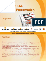 DBCL Investor Presentation - August 2020