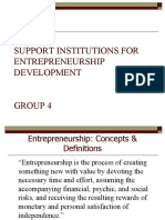 Support Institutions For Entrepreneurship Development