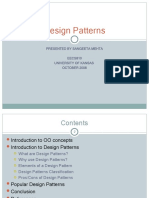 Design Patterns: Presented by Sangeeta Mehta EECS810 University of Kansas OCTOBER 2008