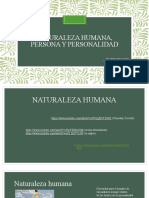 Naturaleza Humana, Persona y Personalidad