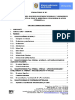 Terminos Convocatoria 03 de 2021