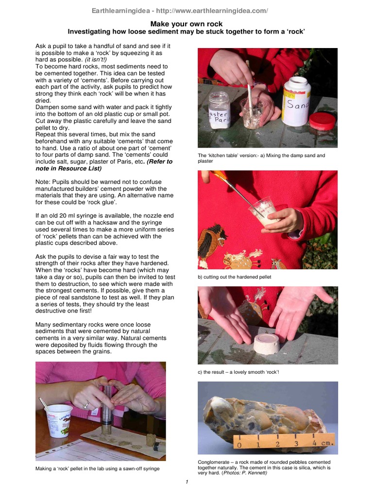 Make Your Own Rock | PDF | Sedimentary Rock | Rock (Geology)