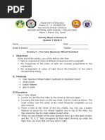 Activity Sheet in Science 8 Quarter 1 Week 5