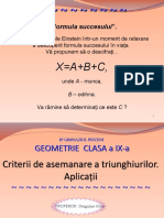 Criterii de Asemanarea - Triunghiurilor