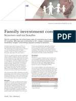 Family Investment Companies: Structure and Tax Benefits