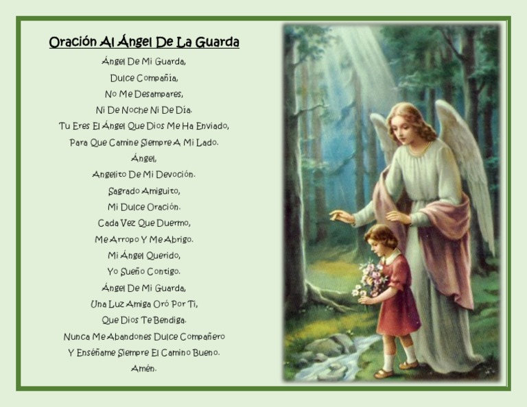 Angel De La Guarda Oracion Para Ninos 1024x1024