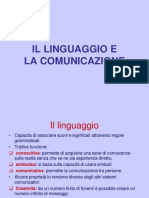 Tema 1 Linguaggio-e-comunicazione Psicologia Unicampania