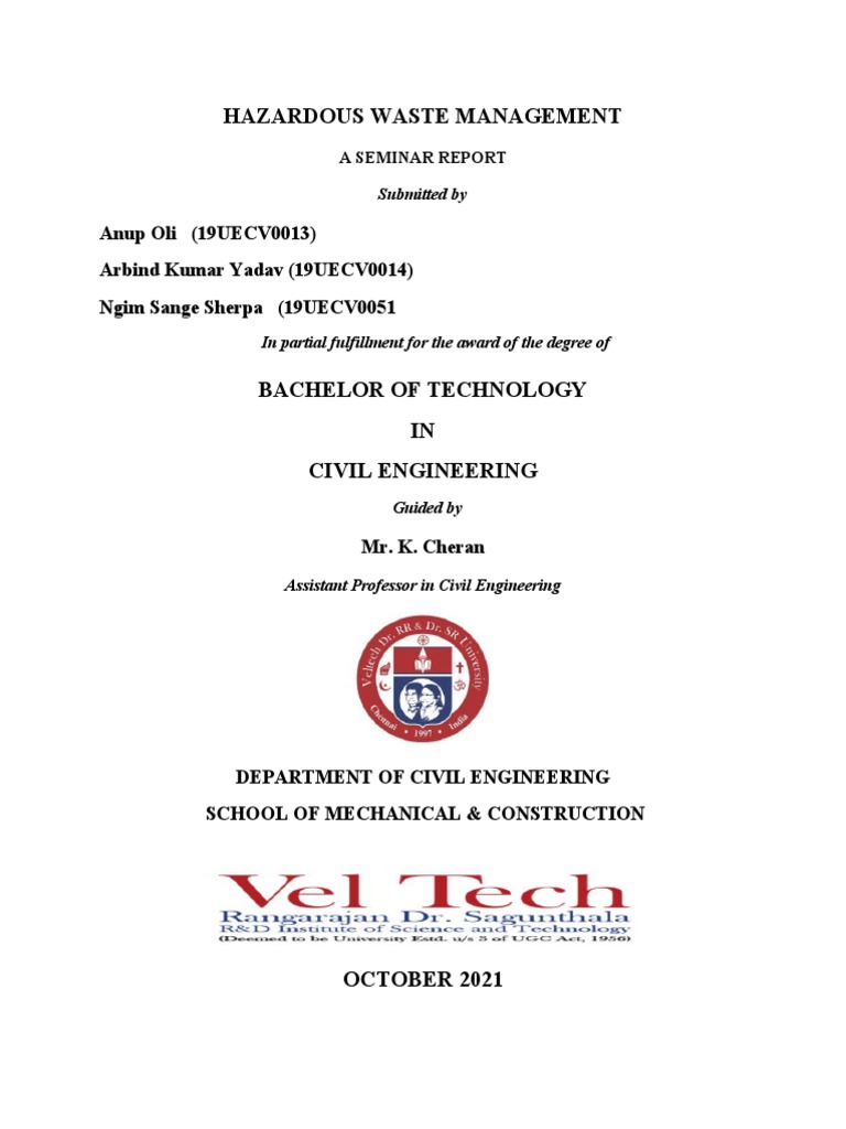 Hazardous Waste Management PDF Waste Hazardous Waste