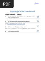 UCD Windows Server Security Checklist