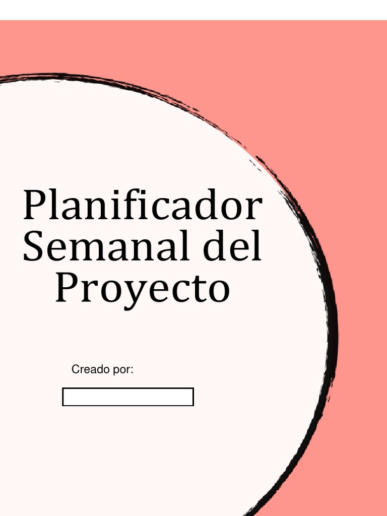 Planificador Semanal de Proyectos | PDF | Crecimiento personal y ...