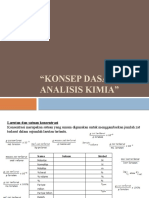 Konsep Dasar Analisis Kimia