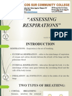 "Assessing Respirations": Prepared By: Marie Cecille Liberty S. Varilla