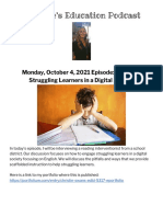 Christie's Education Podcast: Monday, October 4, 2021 Episode: Engaging Struggling Learners in A Digital Society