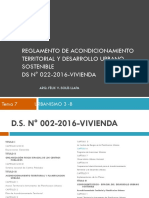 Reglamento de acondicionamiento territorial y desarrollo urbano sostenible