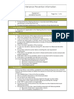 Maintenance Prevention Information: Document No: Equipment: Lavadora Tacome Page No: 1 of 6