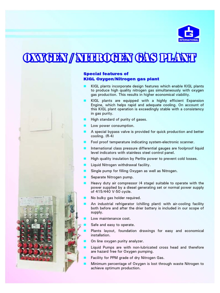 Oxygen and Nitrogen Gas Plant Overview | PDF | Atmosphere Of Earth ...
