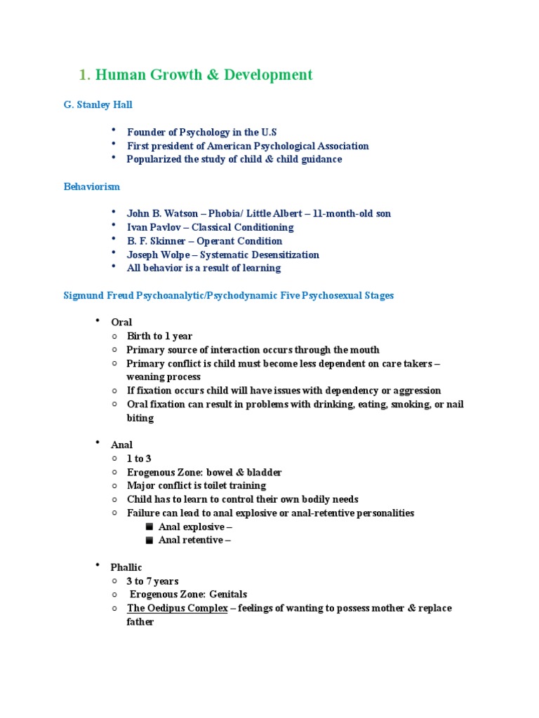 Human Development Theories Overview | PDF | Id | Schema (Psychology)