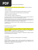 METHODOLOGIE DE RECHERCHE