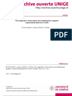 The Pragmatics of Descriptive and Metalinguistic Negation: Experimental Data From French