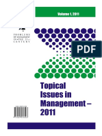 Problems of Management in The 21st Century, Vol. 1, 2011