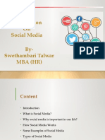 Presentation On Social Media By-Swethambari Talwar Mba (HR)