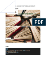 Code For Bookstore Feedback Website Screenshot of Website:: SRC Alt Style