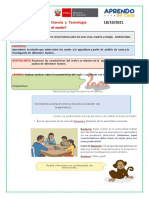 Área: 18/10/2021 Actividad:: Ciencia y Tecnología