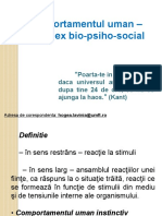 PPT-Comportamentul Uman-Complex Bio-Psiho-Social
