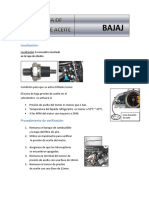 Procedimiento de Presión de Aceite Del Motor - Rouser 200NS 200NSFI y 200RS