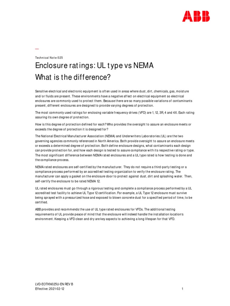 Comparing NEMA and UL Enclosure Ratings Understanding the Key